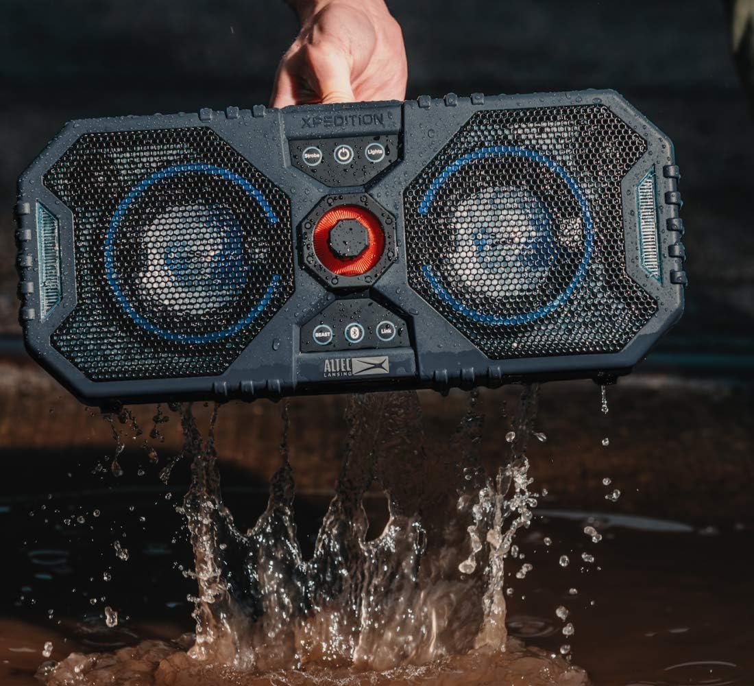 Altec Lansing ALP-XP400 Xpedition 4 Waterproof Portable Bluetooth Speaker, Dual 4