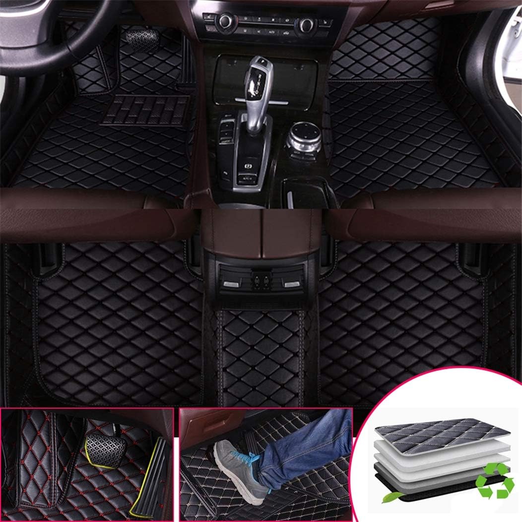 Custom Car Floor Mats for Mercedes Benz G Class 500 350d 55 2019 Full Surrounded Protection Luxury Leather Material Wear Resistant Car mat Carpet Liners Black