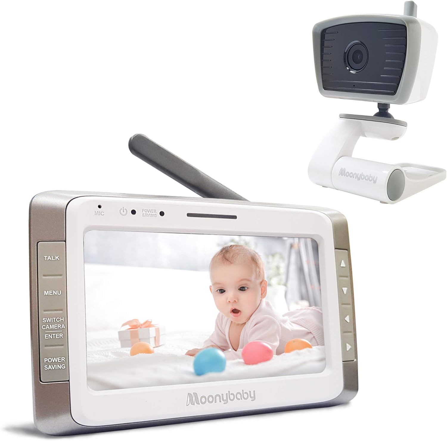 MoonyBaby Trust 50 Baby Monitor No WiFi, 15 Hours Long Battery Life, 1000ft Long Range, 5
