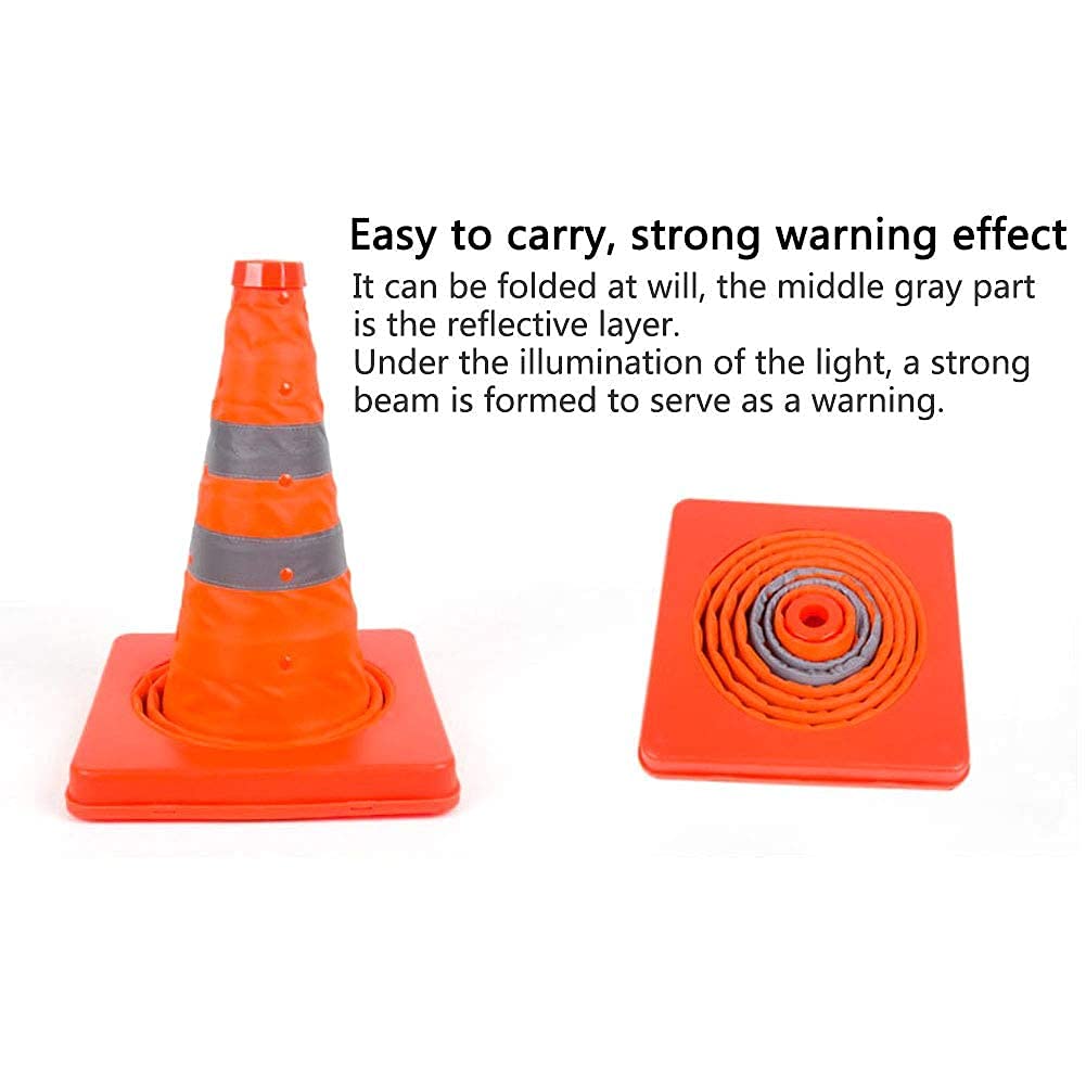 4 Pack 18 inch Collapsible Traffic Cones/Traffic Cone Sign/Multi Purpose Pop up Reflective Safety Cone,OrangeSize : 18 inch /45cm) Pack of 2