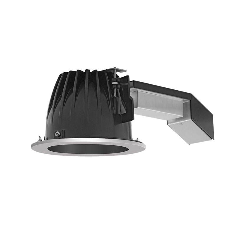 RAB REMODELER 4 inch Round 12W Dimmable Wall Washer 4000K 80 CRI Black Cone Silver Ring (RDLED4R12D-WN-B-S)