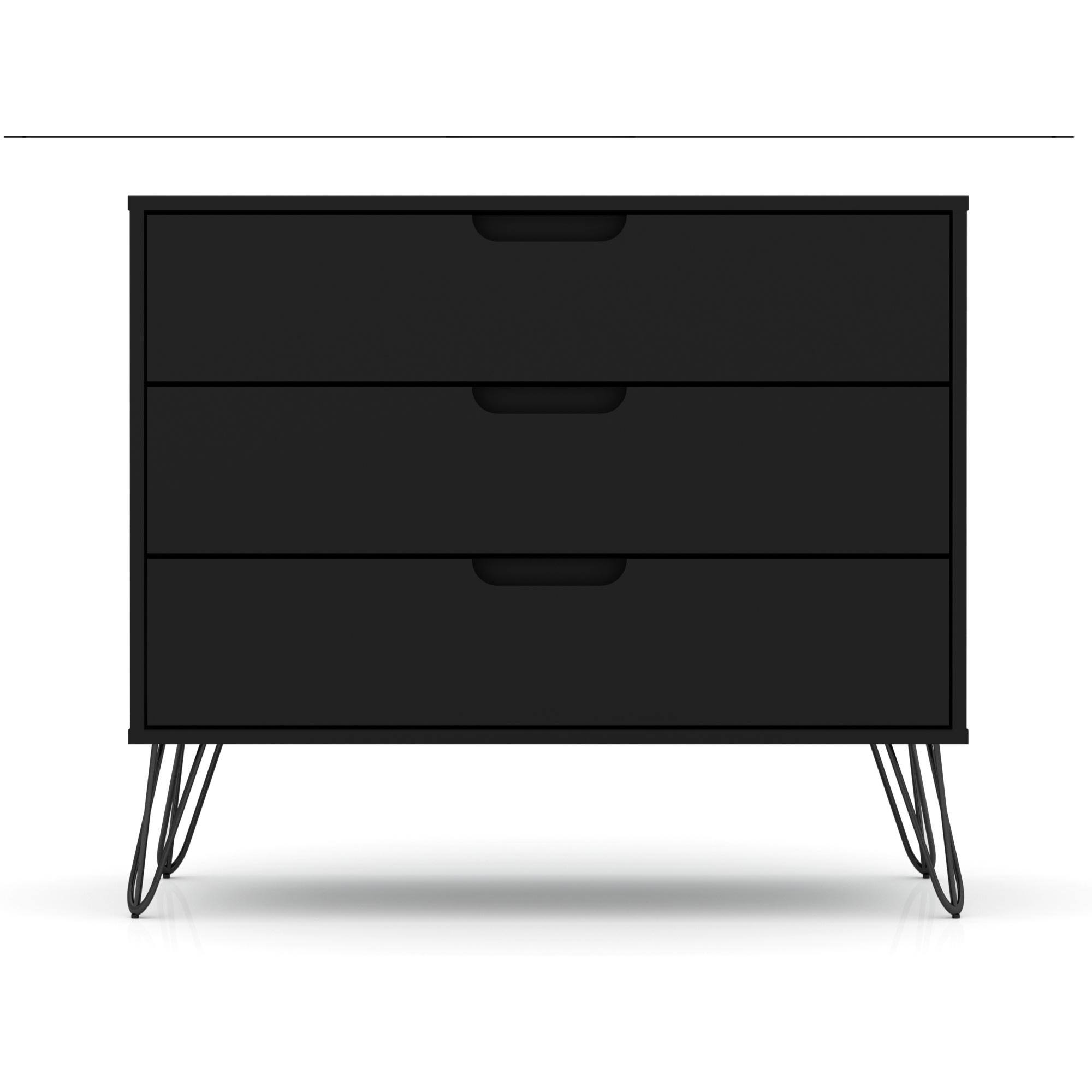 Manhattan Comfort Black Rockefeller Dresser