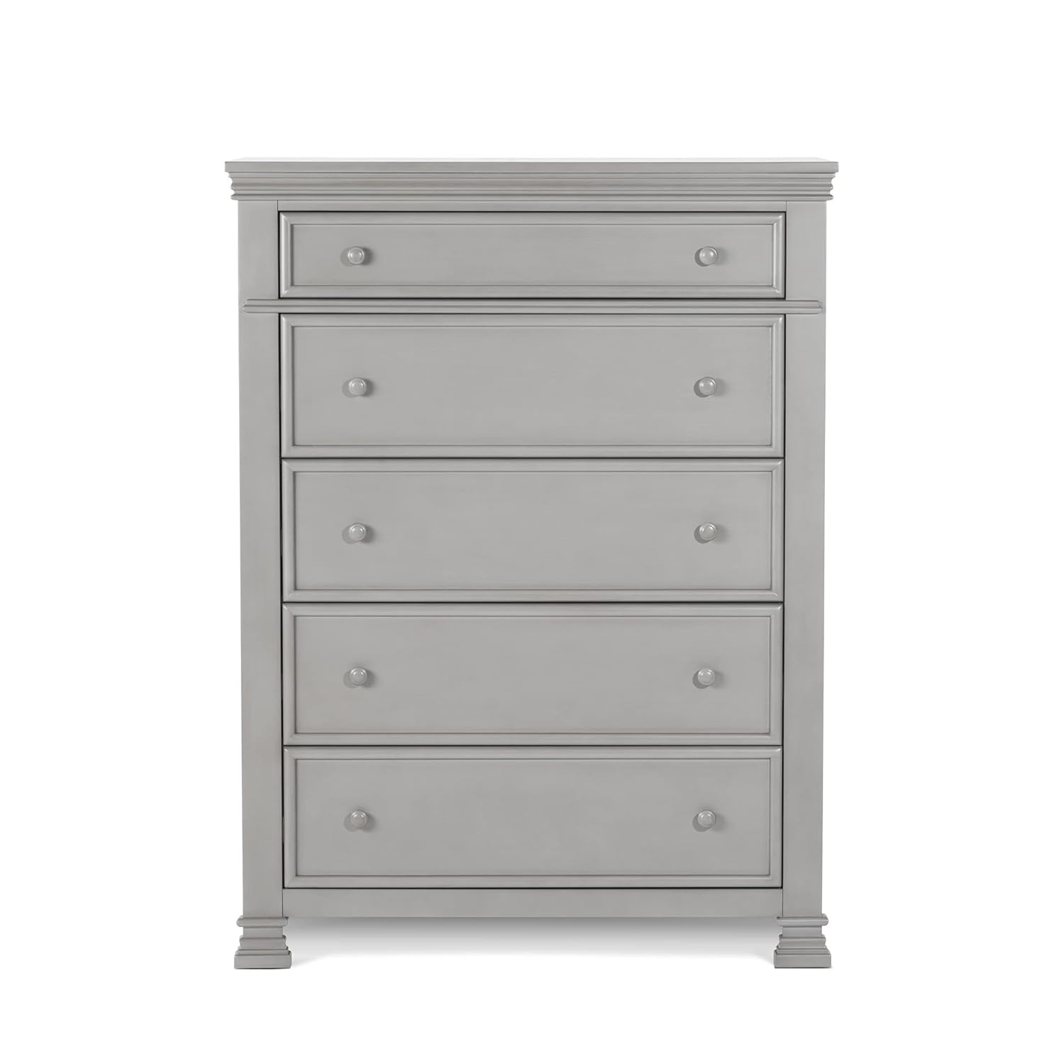 Child Craft Legacy Westgate 5-Drawer Chest with Soft Close Glide, Fully-Assembled, Chelsea Gray