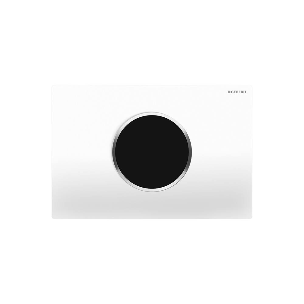 Geberit 115.908.KJ.1 Sigma10 Actuator Plate - White with Polished Chrome