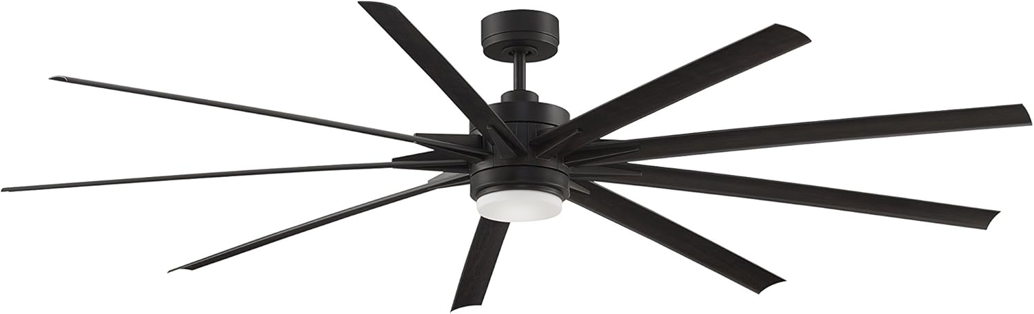 Fanimation FPD8159BLW Odyn 84 inch Indoor/Outdoor Ceiling Fan with Black Blades and LED Light Kit