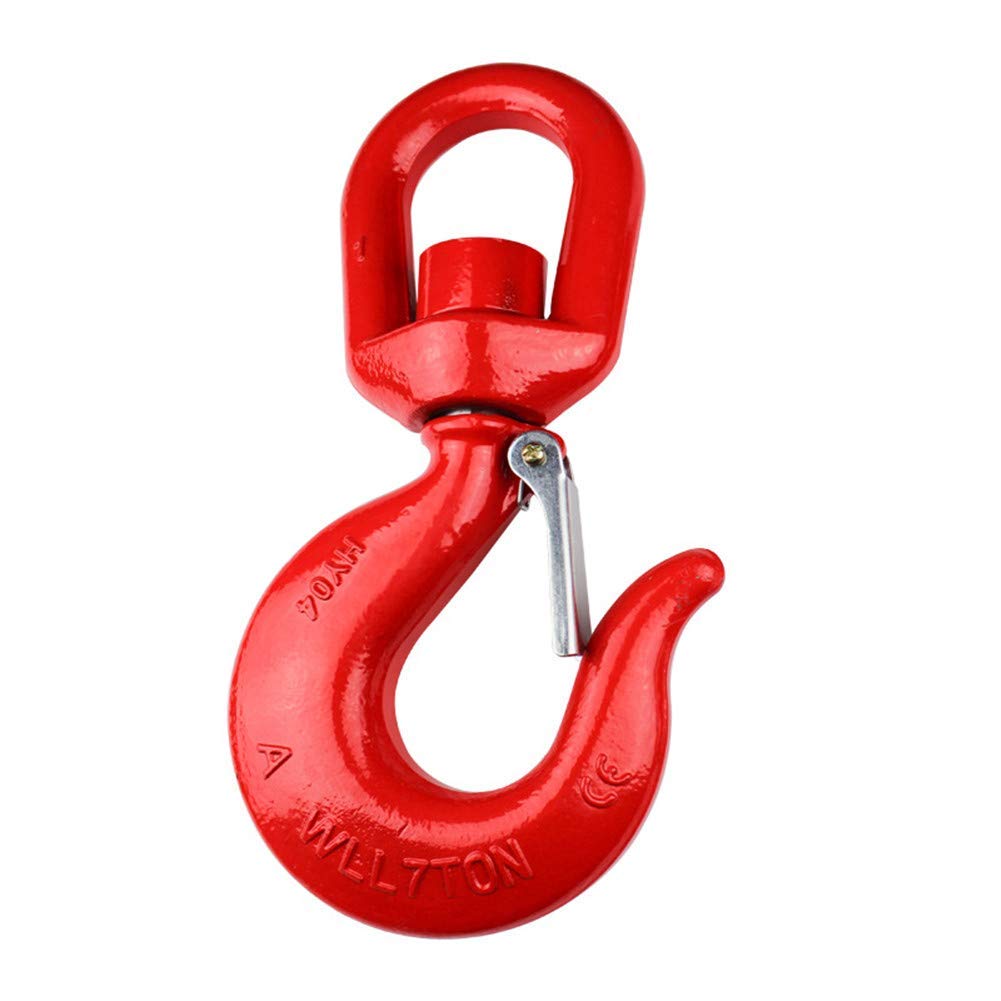 5 Ton Swivel Lifting Hook Forged Swivel Hook Heavy Duty Eye Sling Hook with Latch 3/4