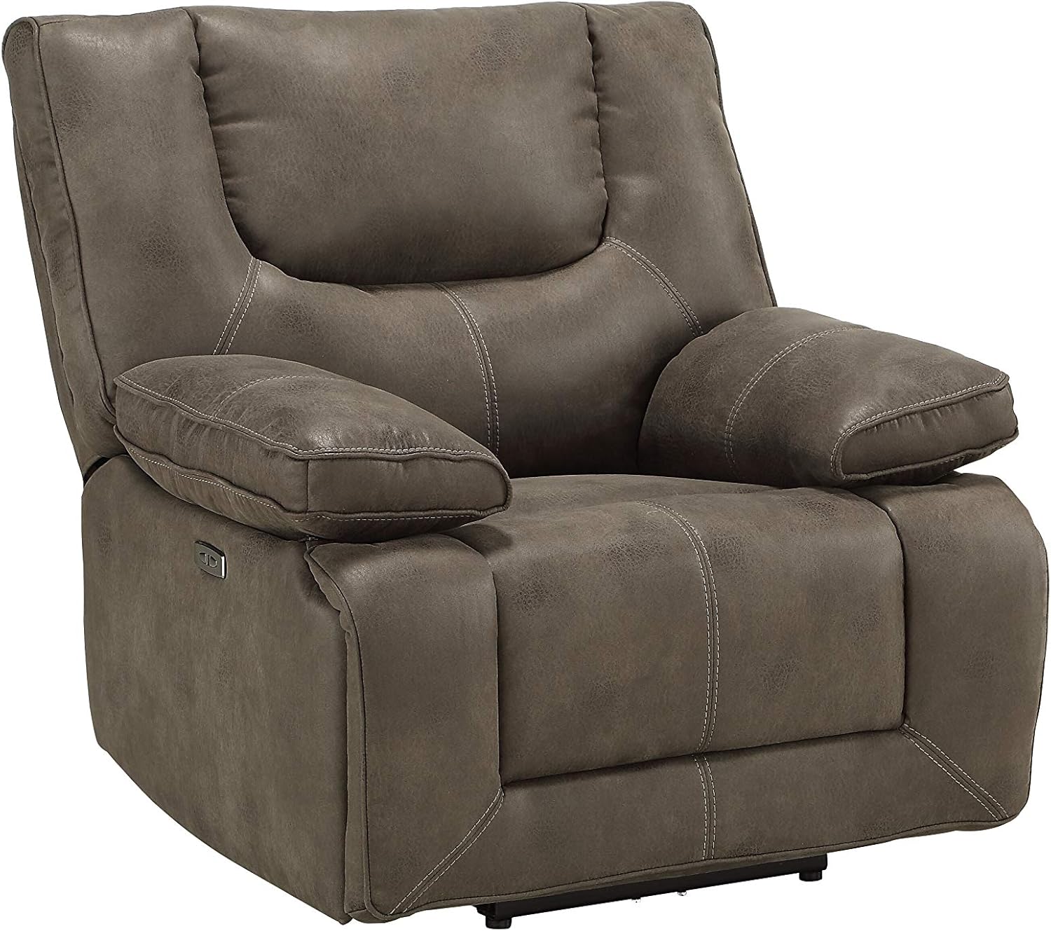 ACME Harumi Recliner (Power Motion) - - Gray Leather-Aire