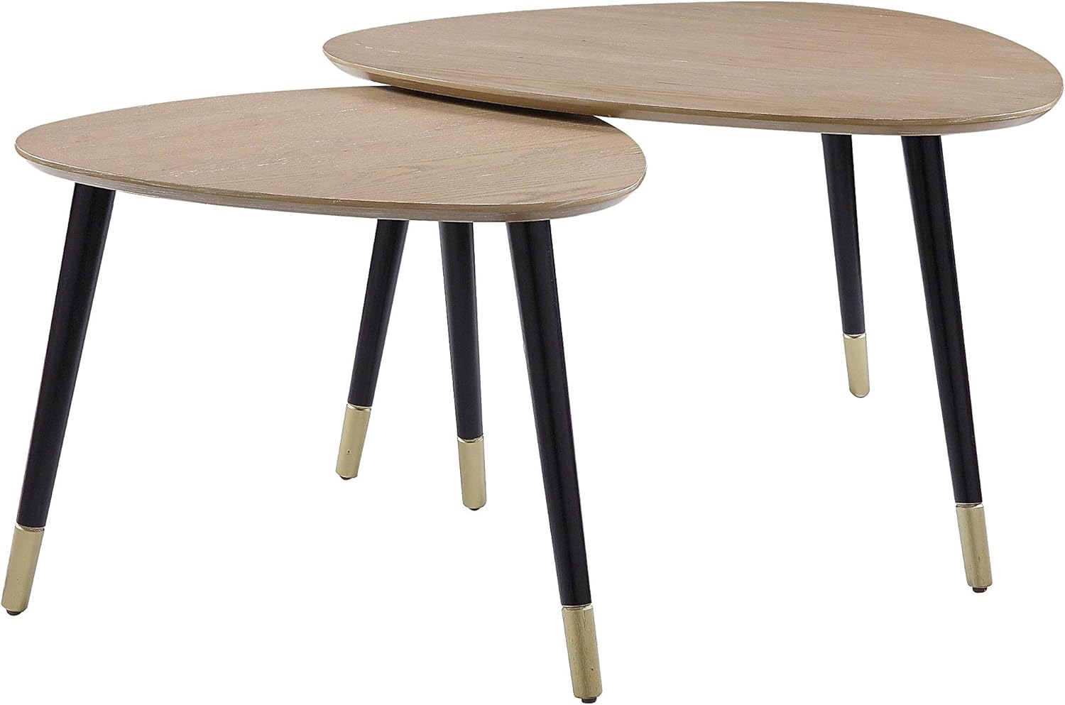 Acme Furniture Allison Nesting Table, Natural & Black