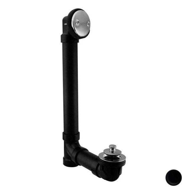1.5 in. Schedule 40 ABS Twist and Close Bath Waste - Powder Coat Flat Black DE1629827
