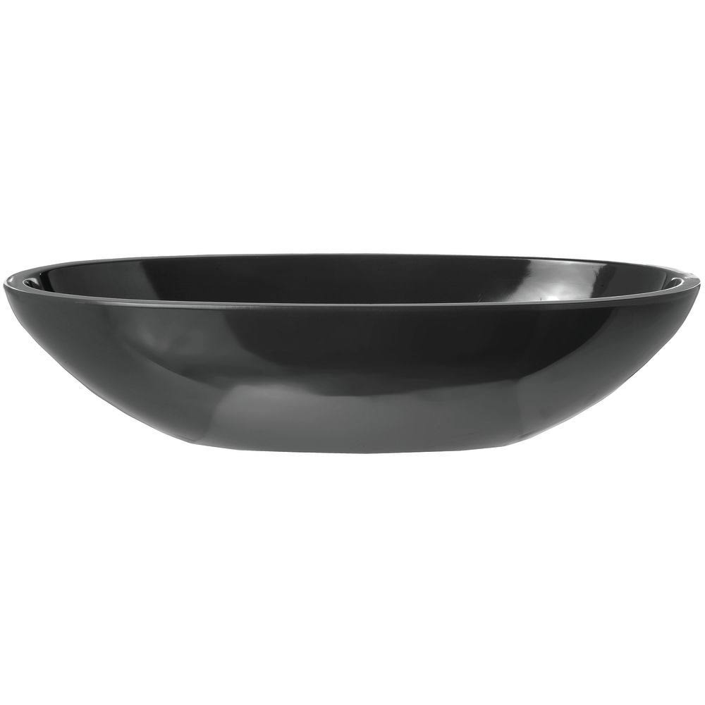 Elite Global Solutions M157OV-B Belize 3 qt. Black Long Oval Bowl