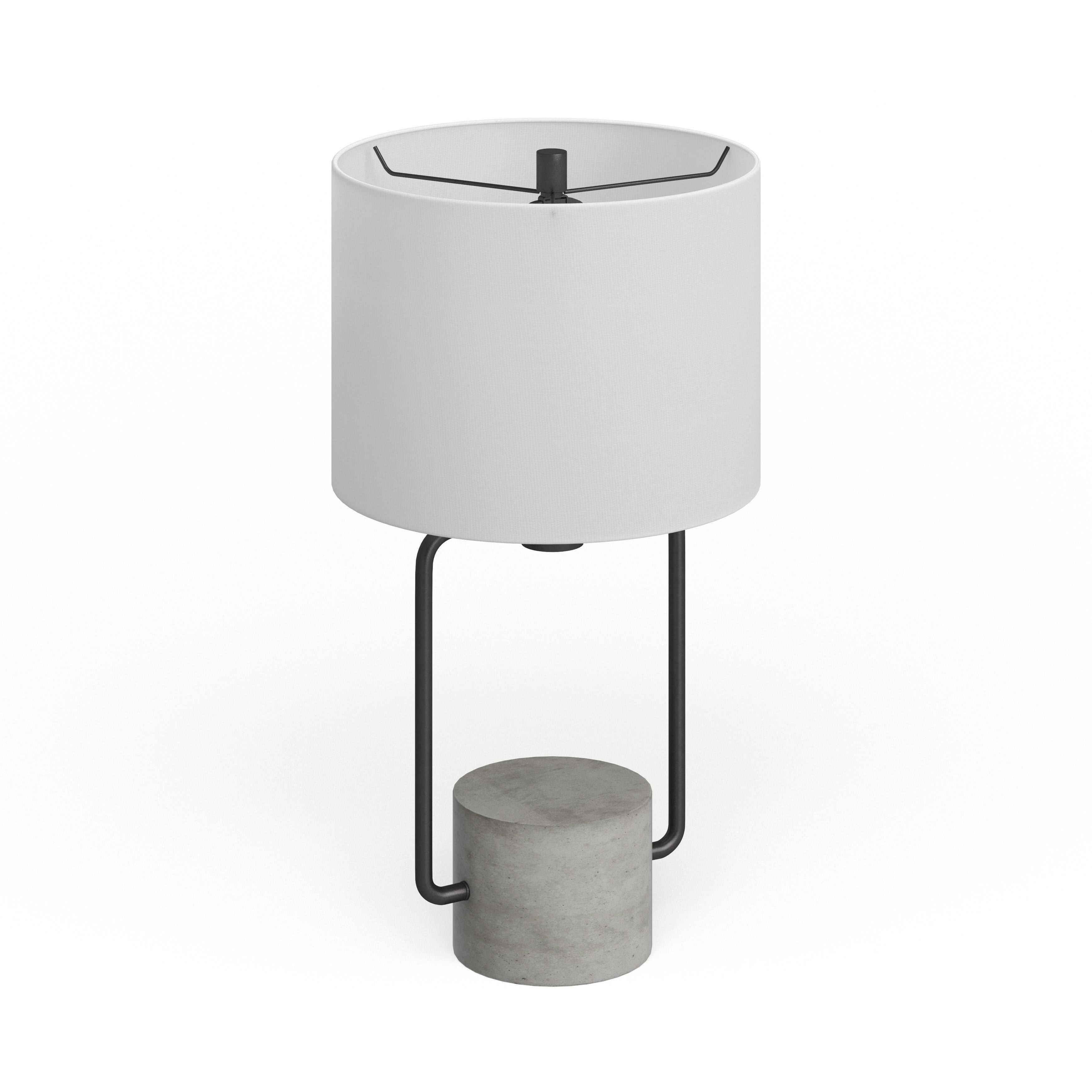 Howland Table Lamp Blackened Bronze and Concrete