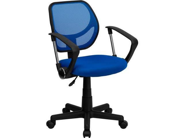 Blue Desk Chair - Aurora Petite Low Back Mesh Office Chair