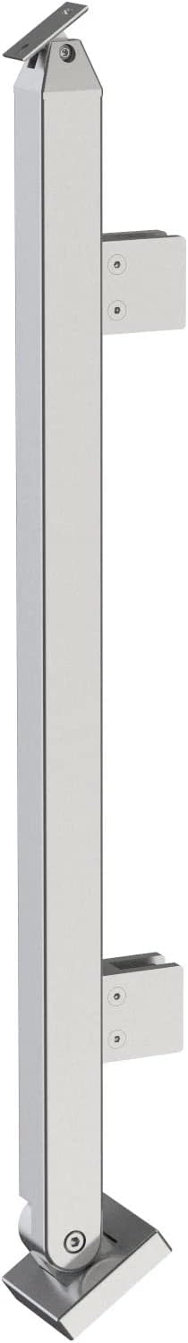 Heavy Duty Stainless Steel 316 Glass Railing Square Surface Post for Handrail for 3/8