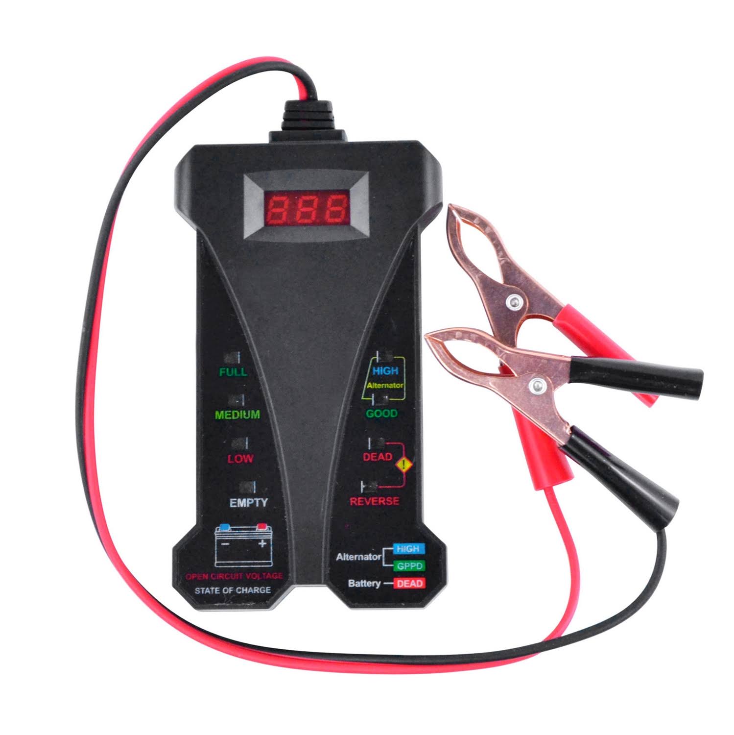 Kimpex HD Universal 12V Digital Battery Tester Black, Red #225523