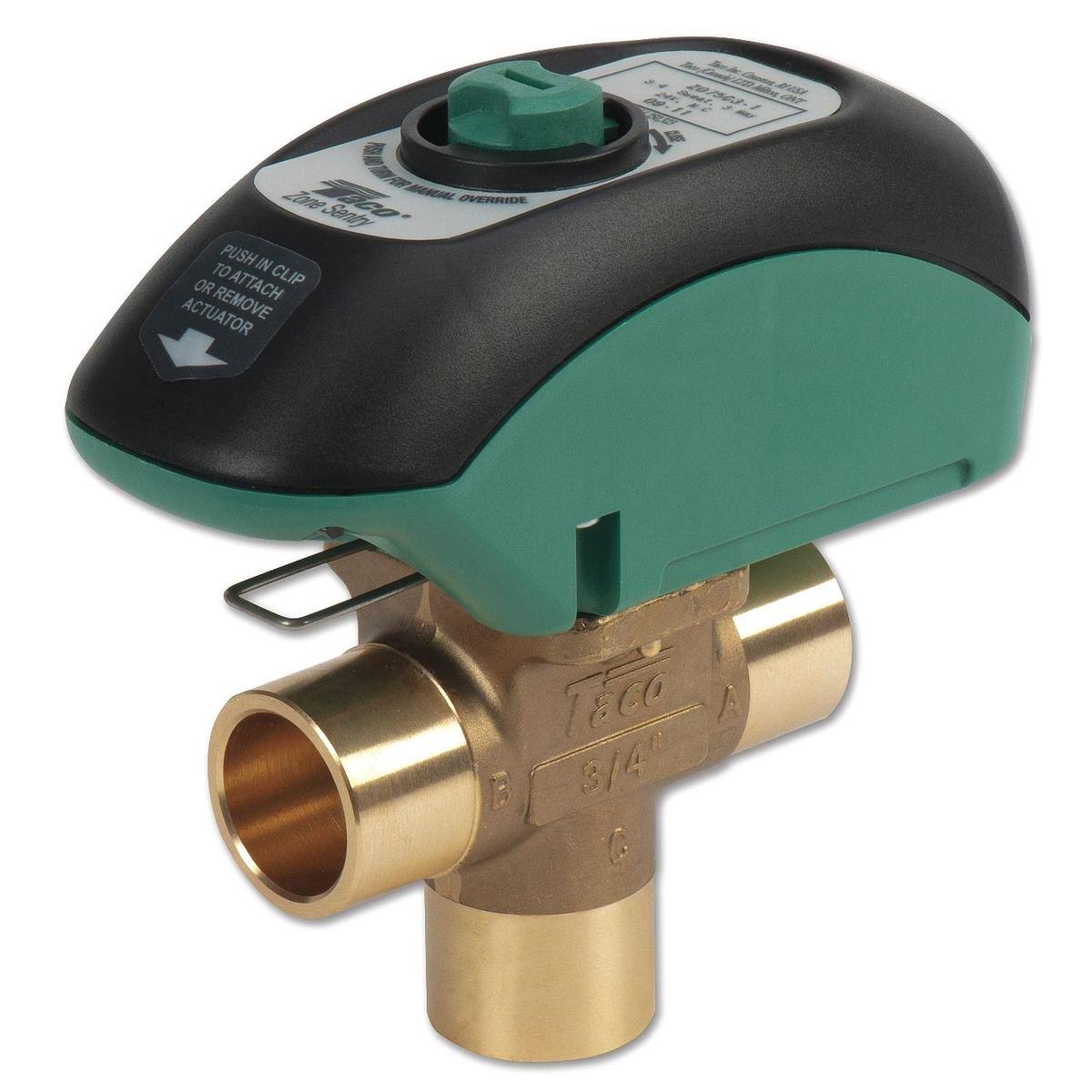 Taco V050T3G1ZA024Q4A2 Zone Valve,3 Way,open System,1/2 in NPT