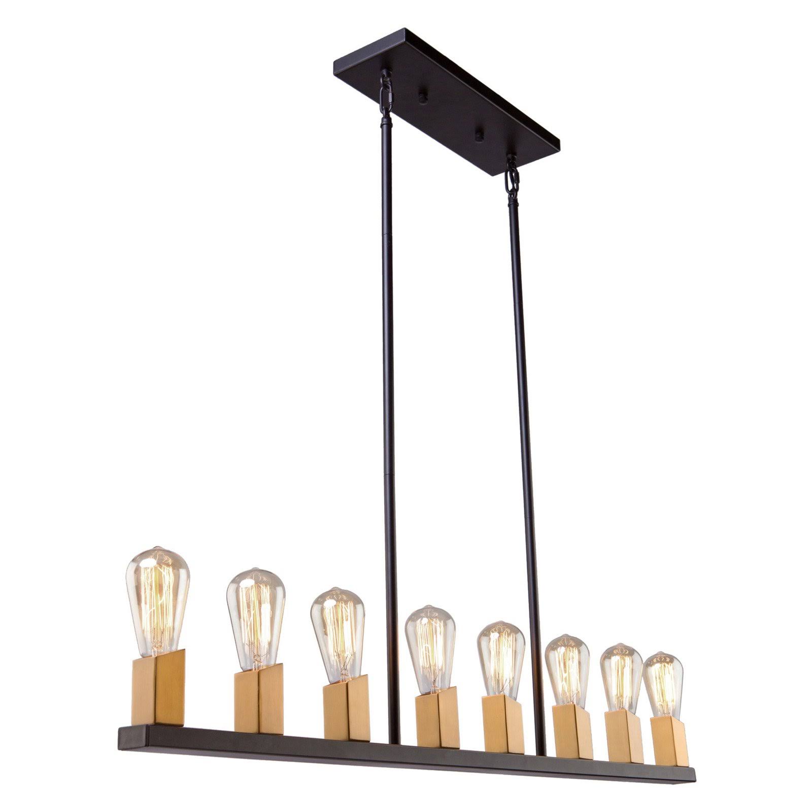 Artcraft Skyline Island Light - Dark Bronze u0026 Satin Brass - AC11106