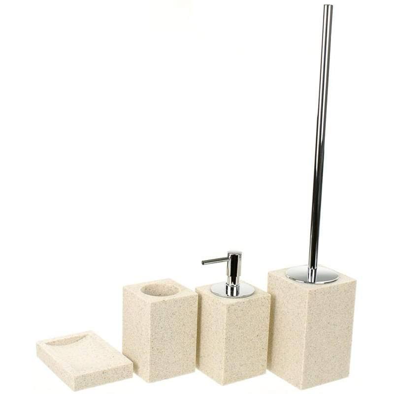 Gedy by Nameeks Oleandro 4-Piece Bathroom Accessory Set, White