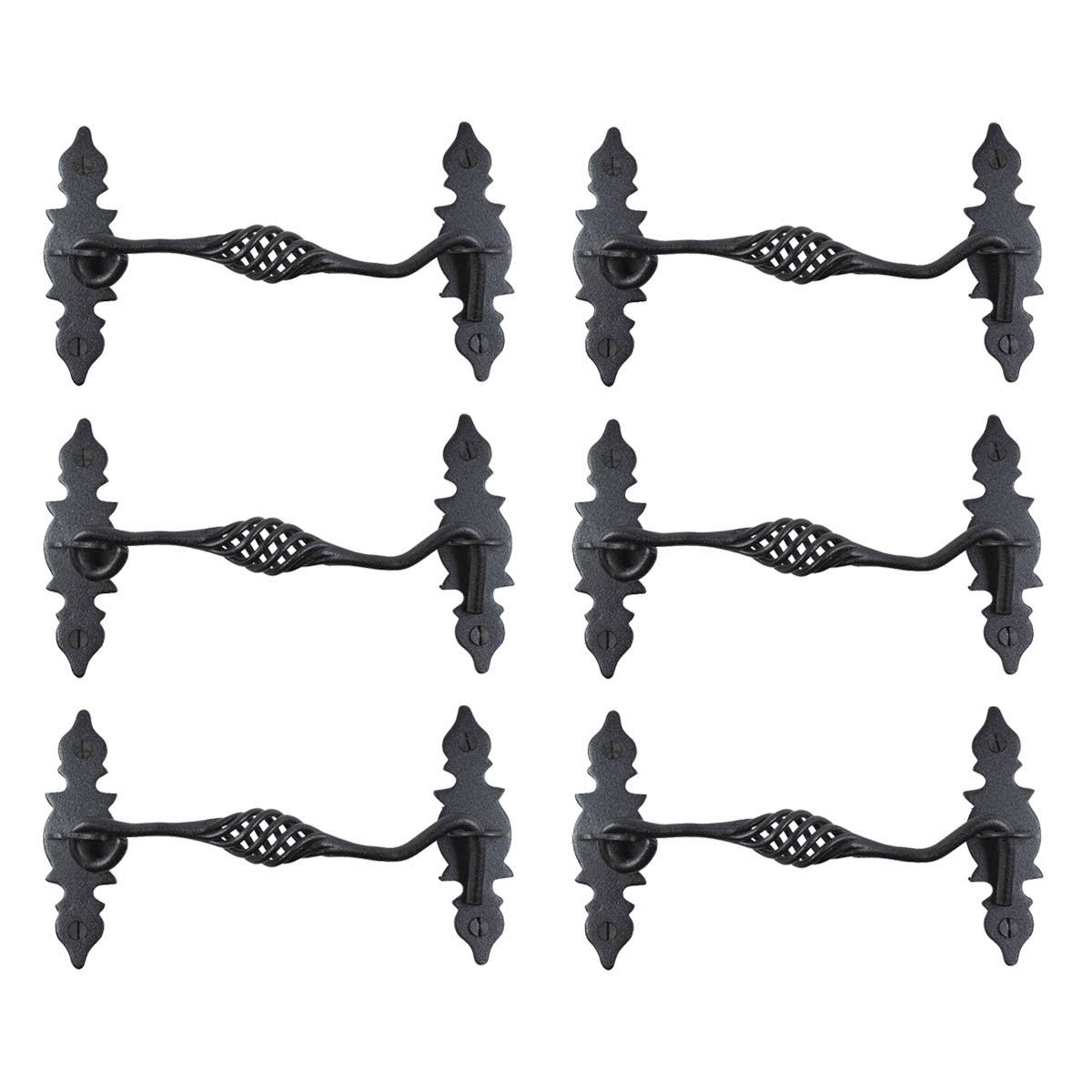 Renovators Supply 6 Birdcage Cabin Hook Black Wrought Iron 6 1/2x22