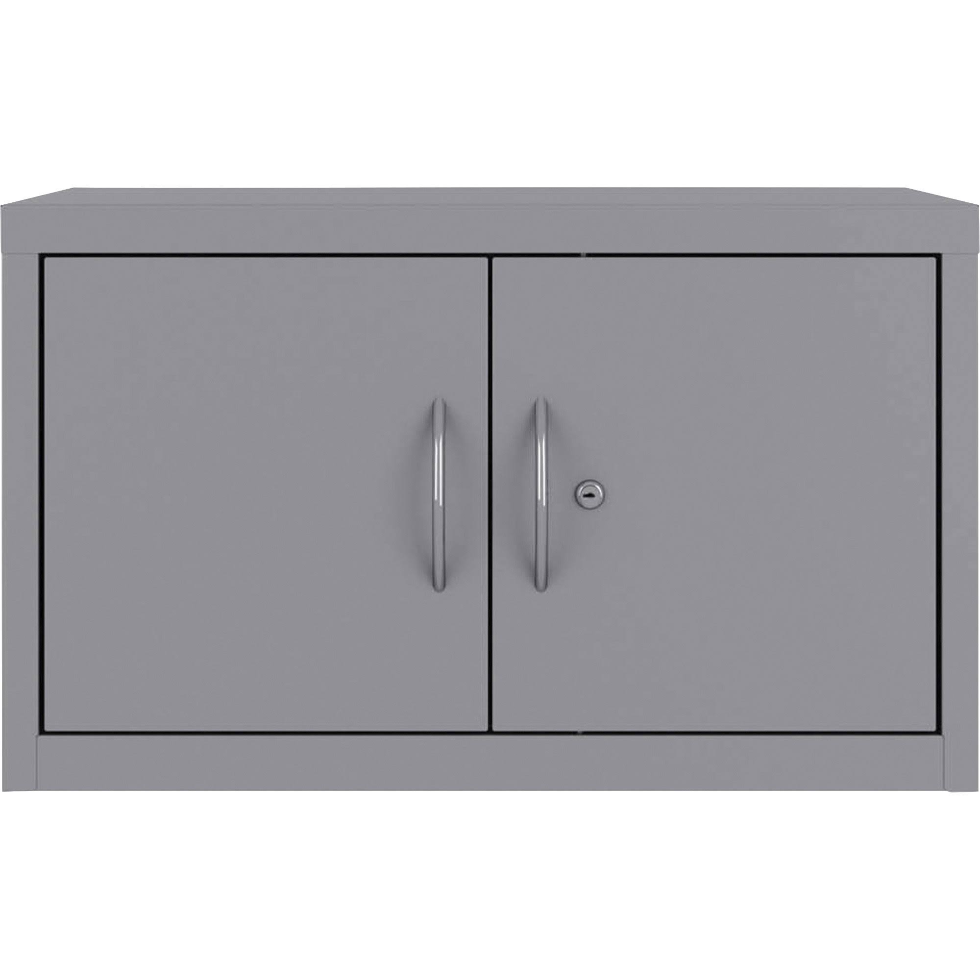 Lorell LLR00013 Makerspace Storage Steel Upper Cabinet Platinum