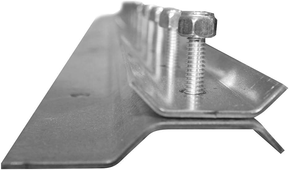 Resilia - Industrial Mounting Hardware for Strip Curtain Doors - 8 Foot Steel Strip (Two, 4-Foot Brackets)