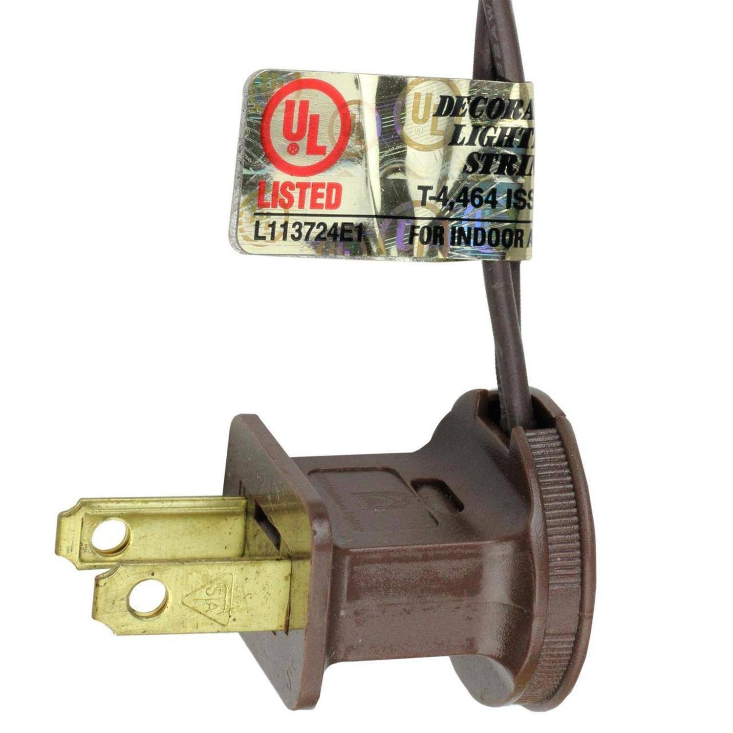 Set of 300 Clear Color Mini Christmas Lights 6x22 Spacing - Brown Wire