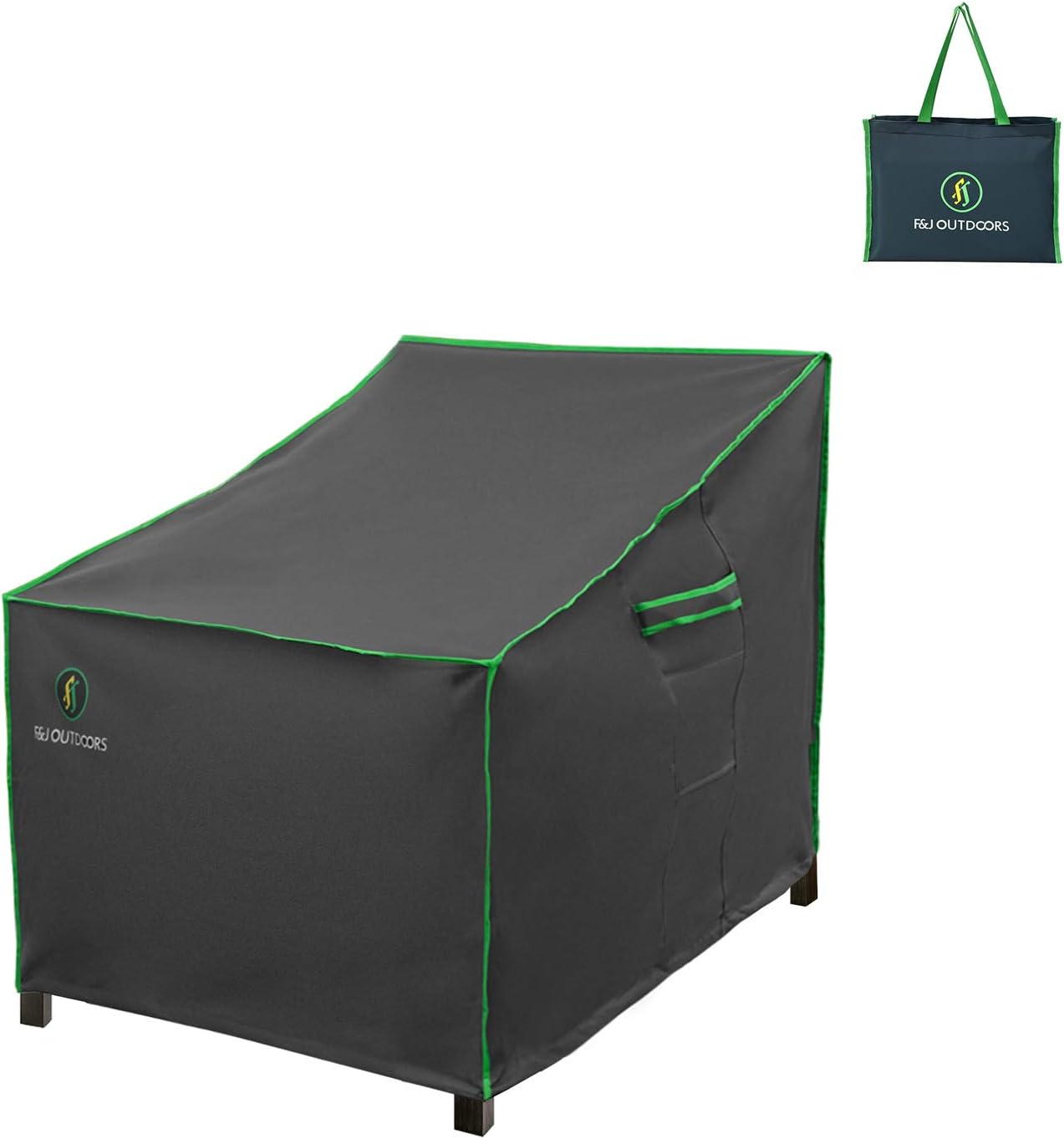 Patio Chair Covers Waterproof UV Resistant Heavy Duty Outdoor Lounge Chair Straight Back Chair Cover, Grey, 33