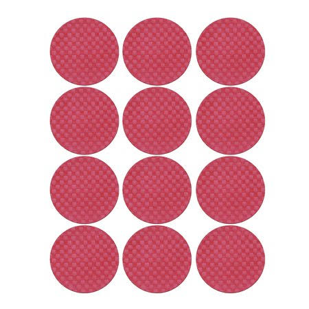 Saleen Round Placemat (Ruby Red, Set of 12)