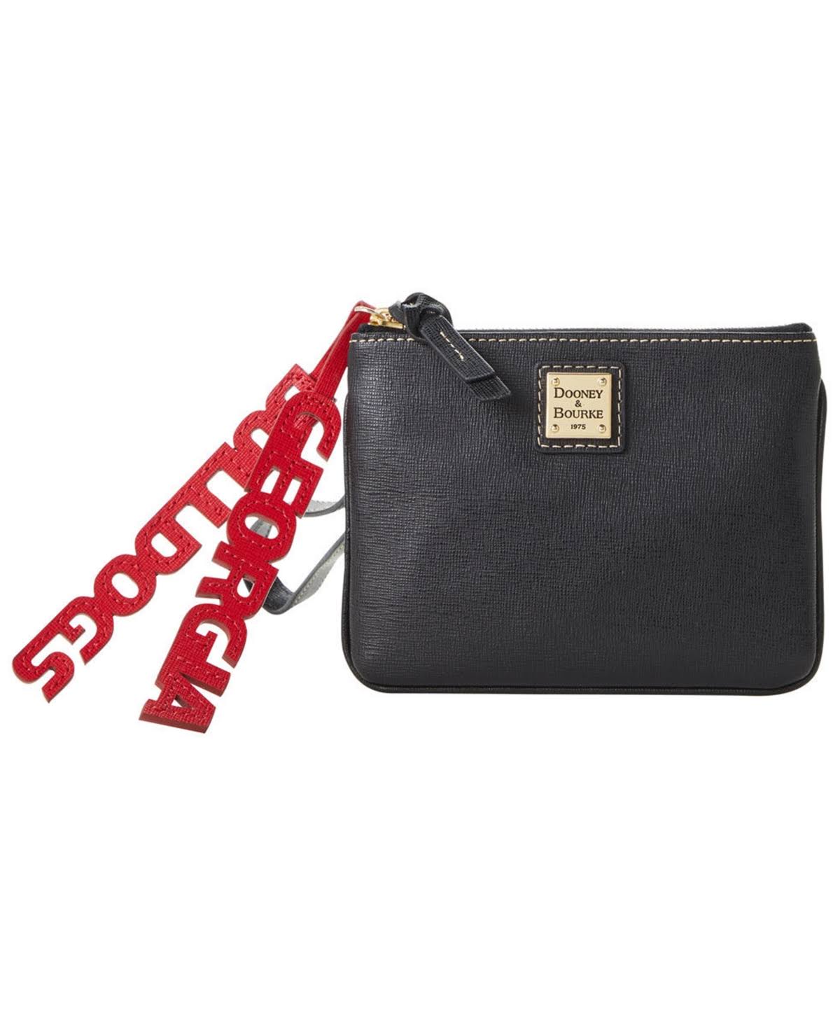 Dooney u0026 Bourke Georgia Bulldogs Saffiano Charm Stadium Wristlet Black