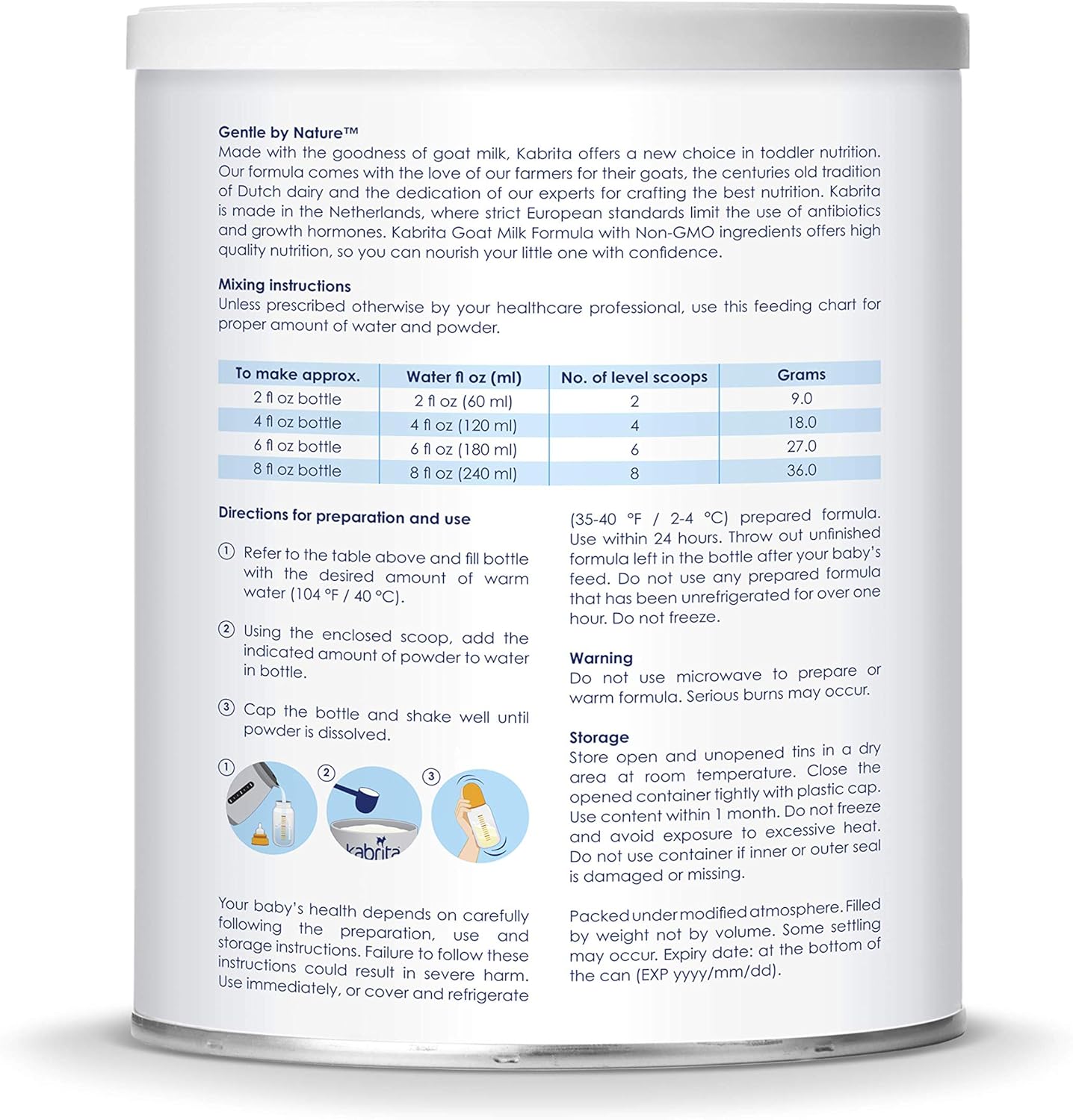 Kabrita Goat Milk Toddler Formula, 28 Oz Pack of 2