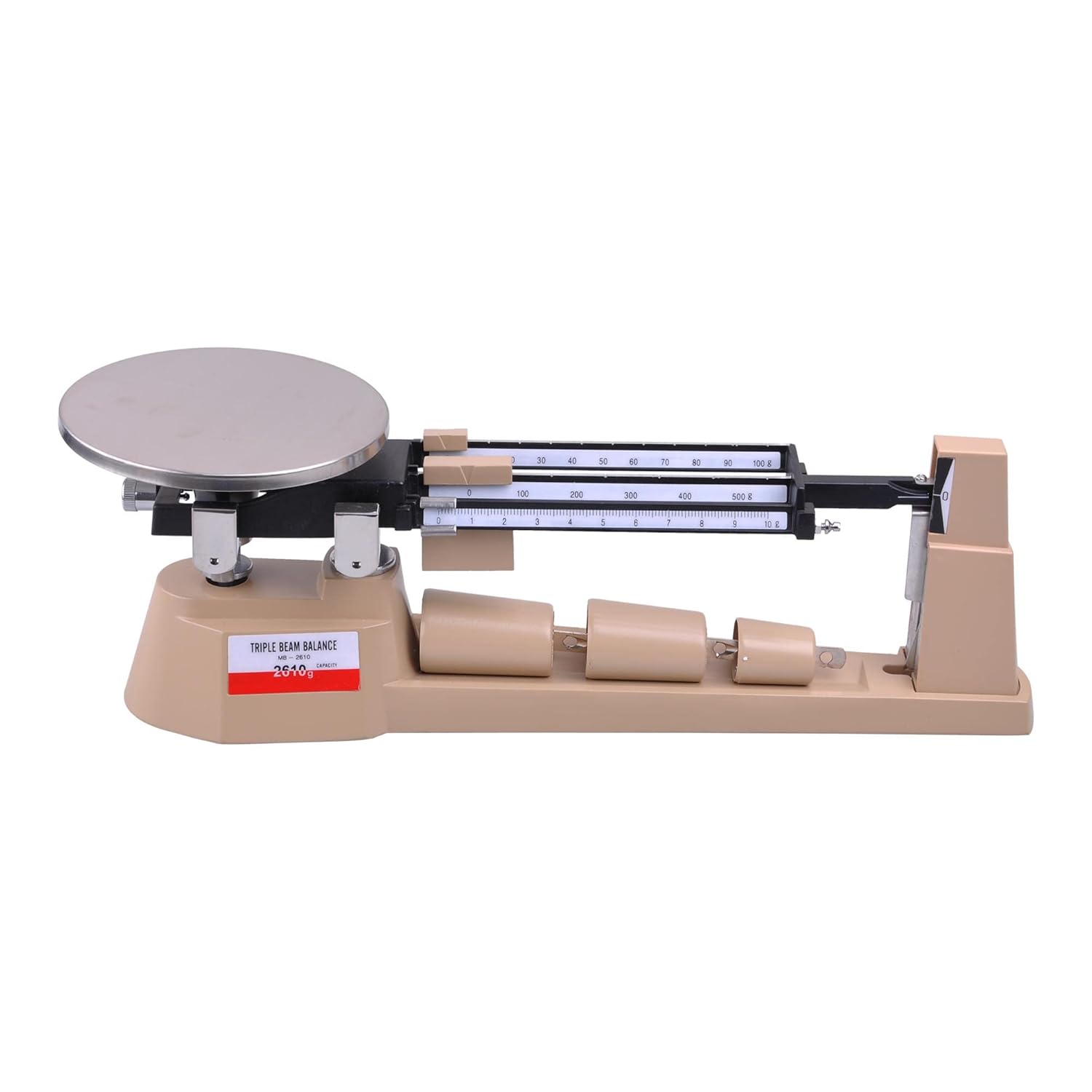 Triple Beam Mechanical Balance Scale Weight Set 2610g 0.1g Lab Analytical Weight Pack of 2