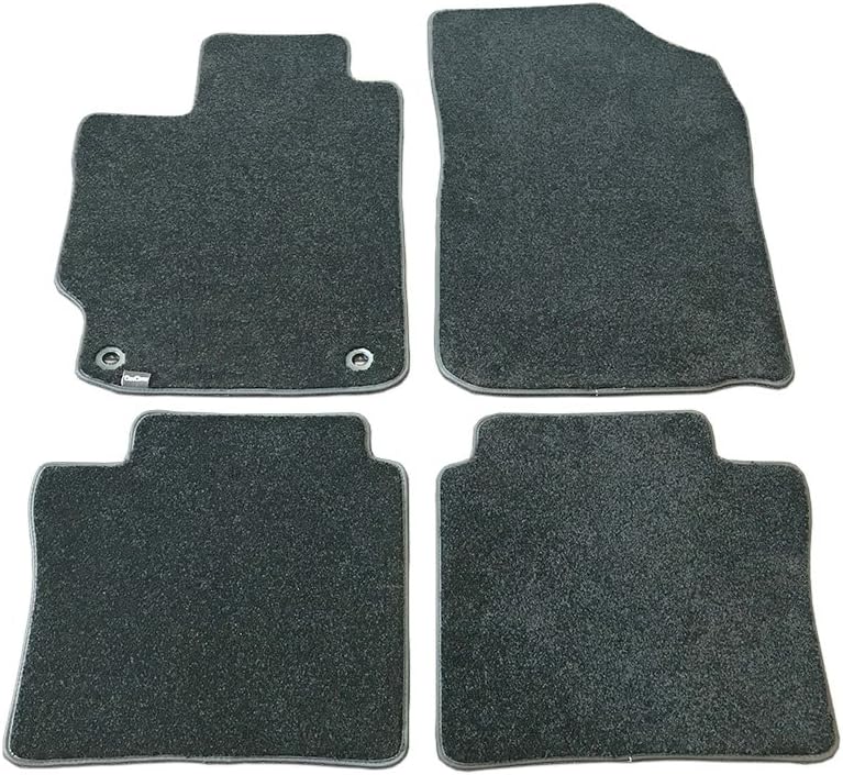 CarsCover Custom Fit 2015-2017 Toyota Camry Front and Rear Carpet Car Floor Mats Heavy Cushion Ultramax Asphalt Black