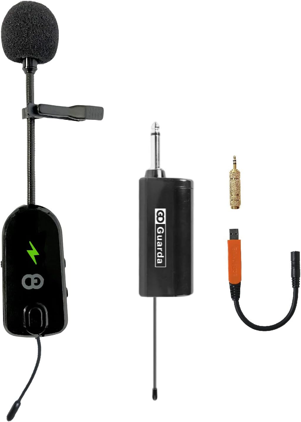 Wireless Microphone System, UHF Lapel/Headset Mic, Wide Compatible, 160ft Range for Voice Amplifier, Stage Speakers, Online Teaching, Tour Guides, Fitness Instructor(Support PC/Mac/Laptop) (Lapel)