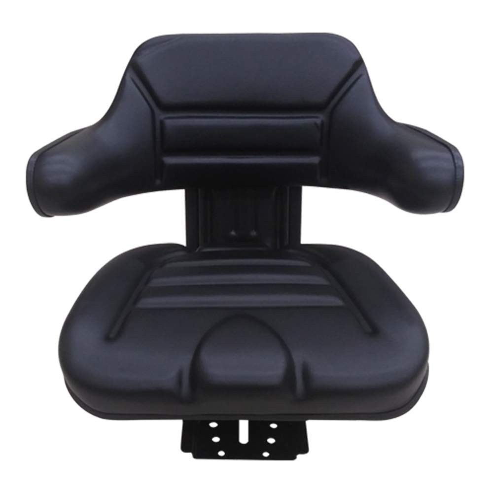 Aftermarket Ford Black Universal Tractor Seat with Full Suspension and Adjustable Angle Base