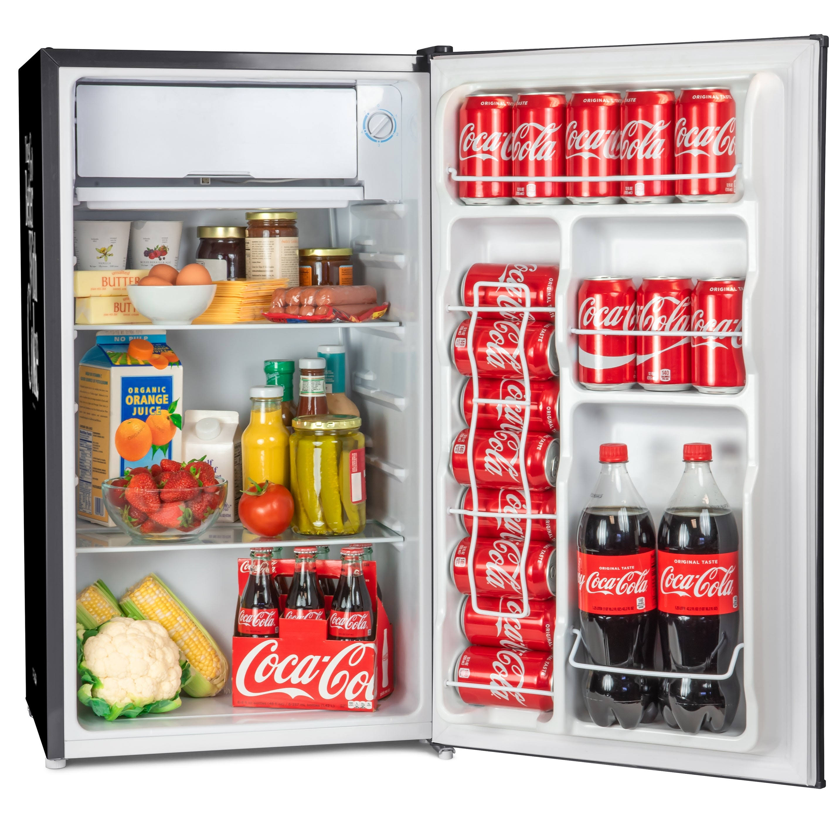 Coca-Cola Crf32bkck 3.2 Cu. ft. Refrigerator with Freezer, Black