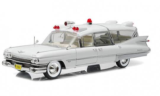1959 Cadillac Ambulance White Precision Collection Limited Edition 1/18 Diecast Model Car by Greenlight
