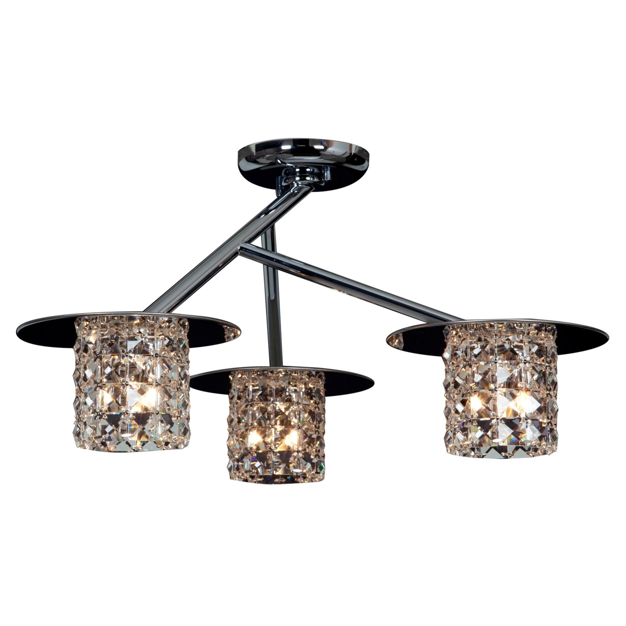 Access Lighting Prizm 3-Light LED Semi-Flush - Chrome - 23924LEDDLP-CH/CCL