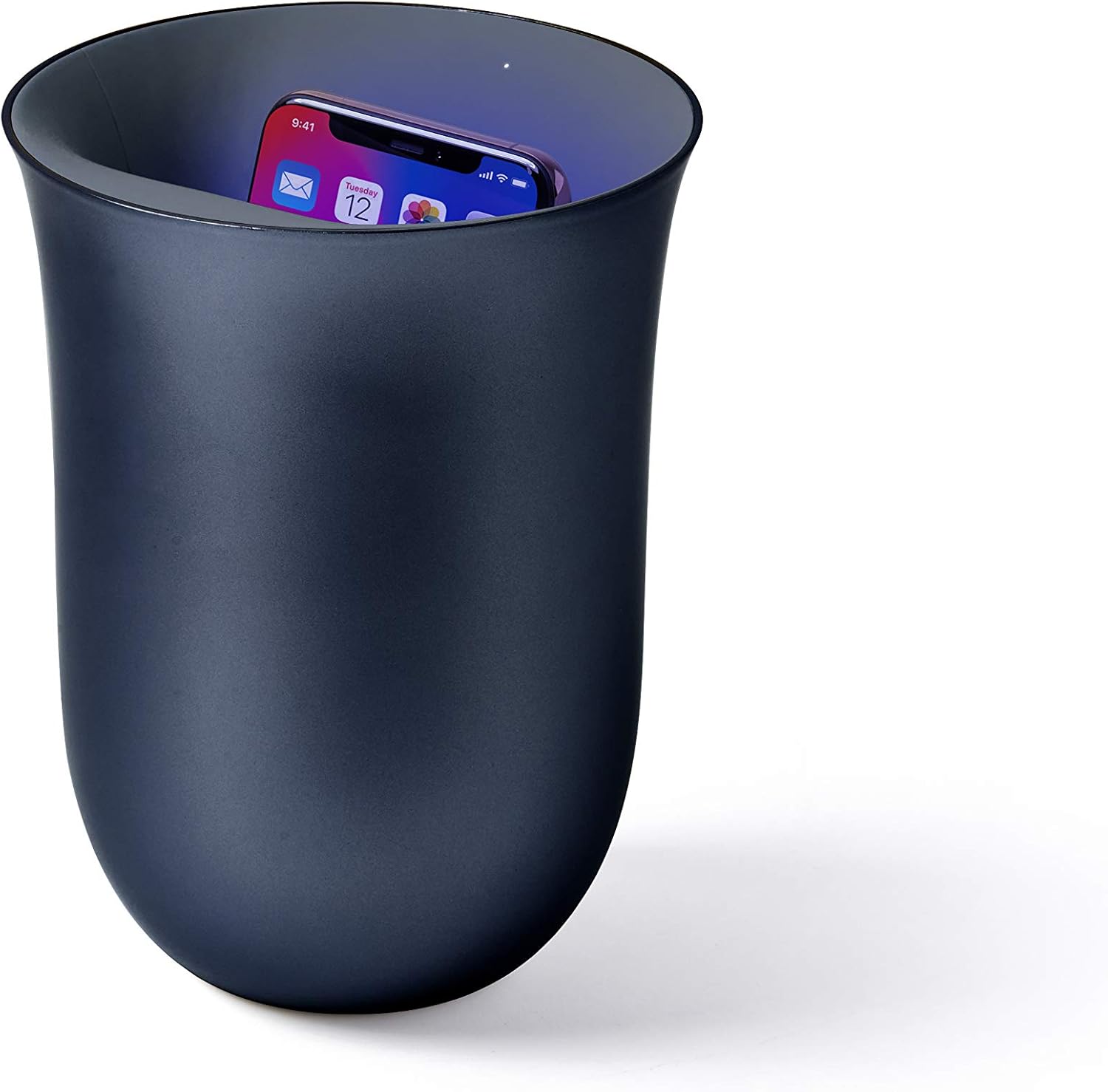 Lexon OBLIO - QI Wireless Charger Station with Built-in UV Sanitizer - Black Pack of 2