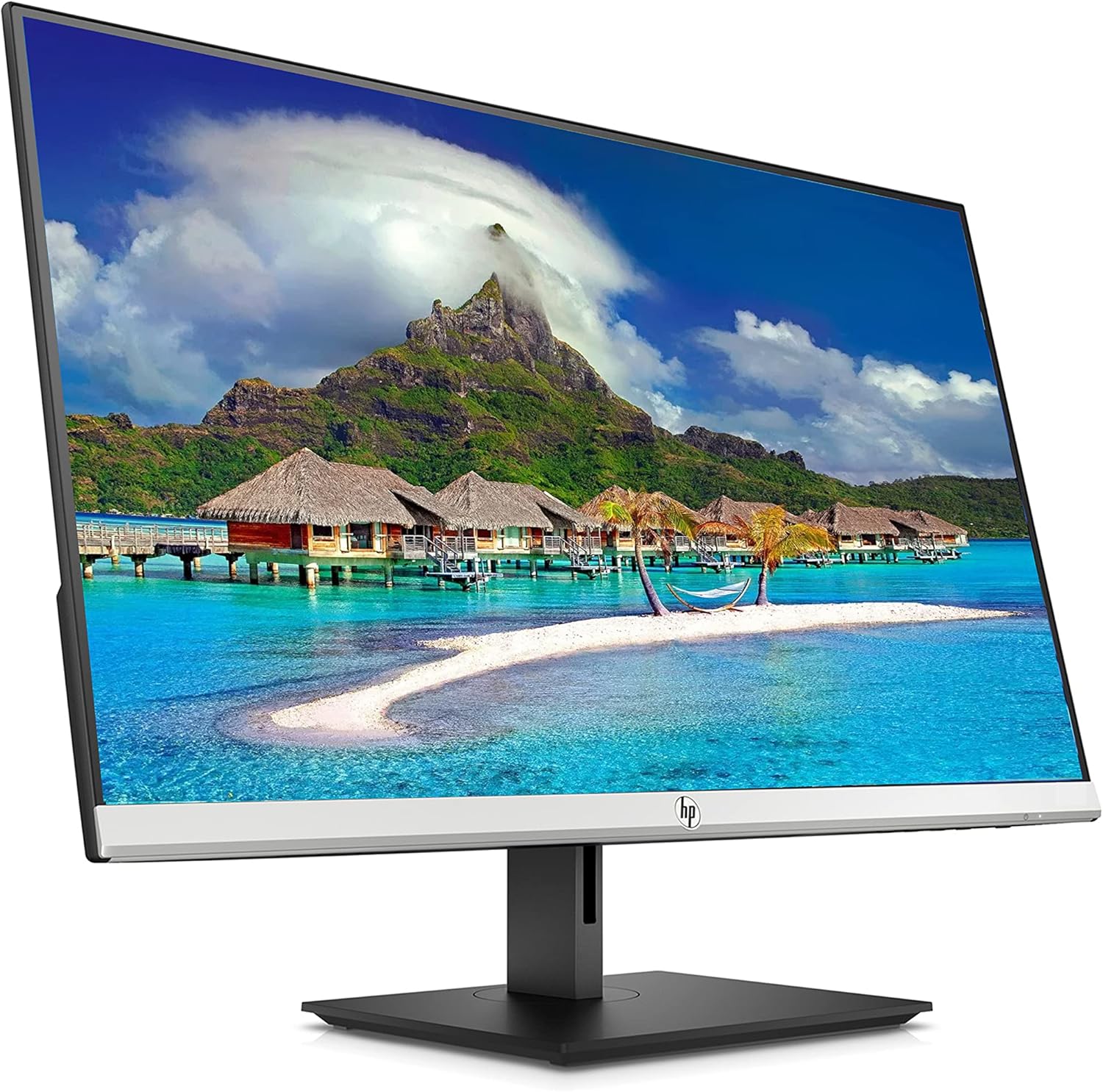 HP Gaming Desktop, Laptop, Playstation, Computer Monitor 27F 4K UHD 3840 x 2160 27 Inch Monitor, HDMI & Display Port, Response Times 5 ms Gray to Gray (Renewed), Black