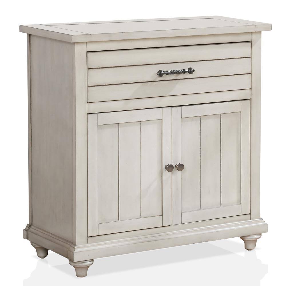 Furniture of America Marlborough Antique White Multi Storage Hallway Cabinet | IDF-AC272