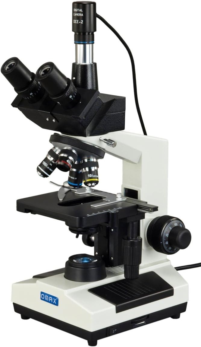 OMAX 40X-1600X Trinocular Compound Replaceable LED Microscope with USB Digital Camera