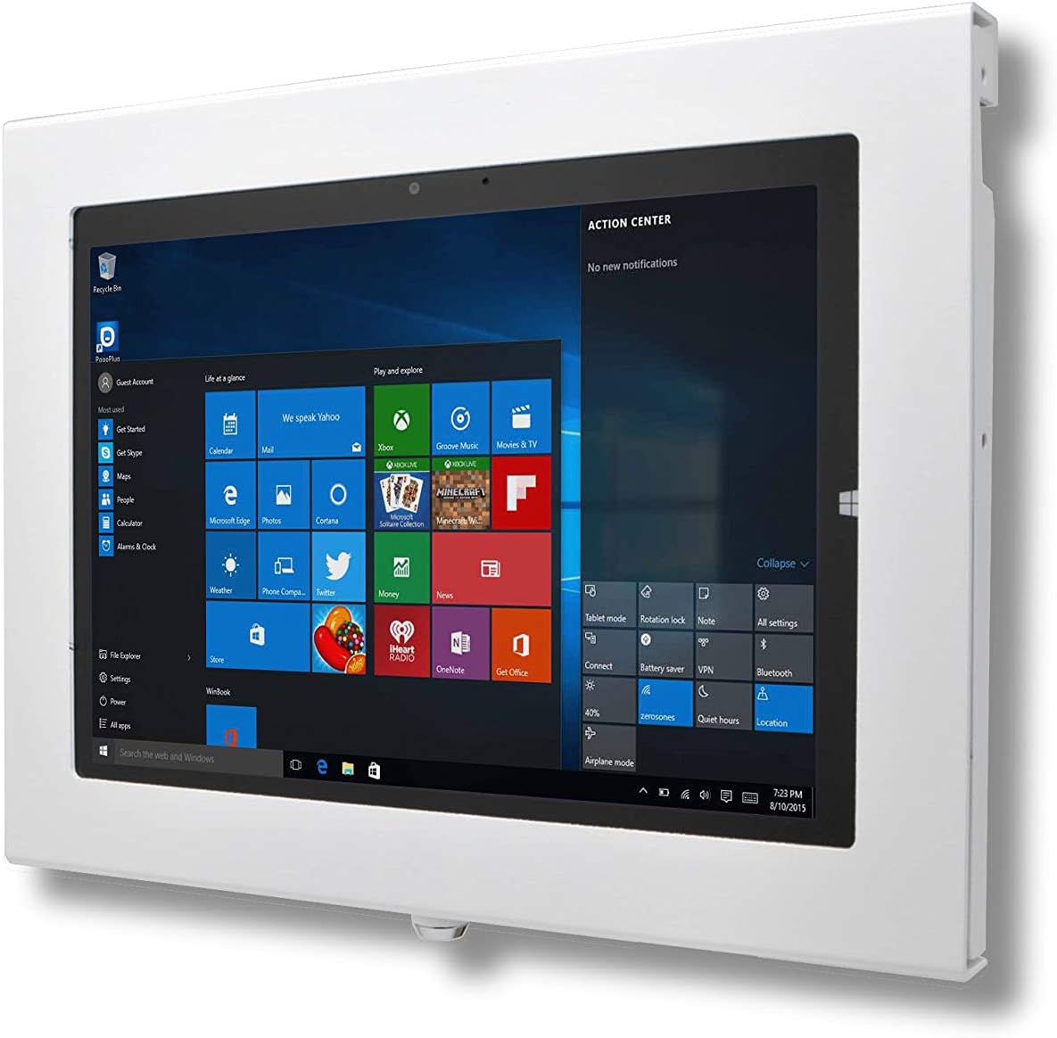 TABcare Locking Security Metal Enclosure for MS Surface GO Used as Kiosk, POS, Store, Show Display (Black, VESA & Wall Mount)