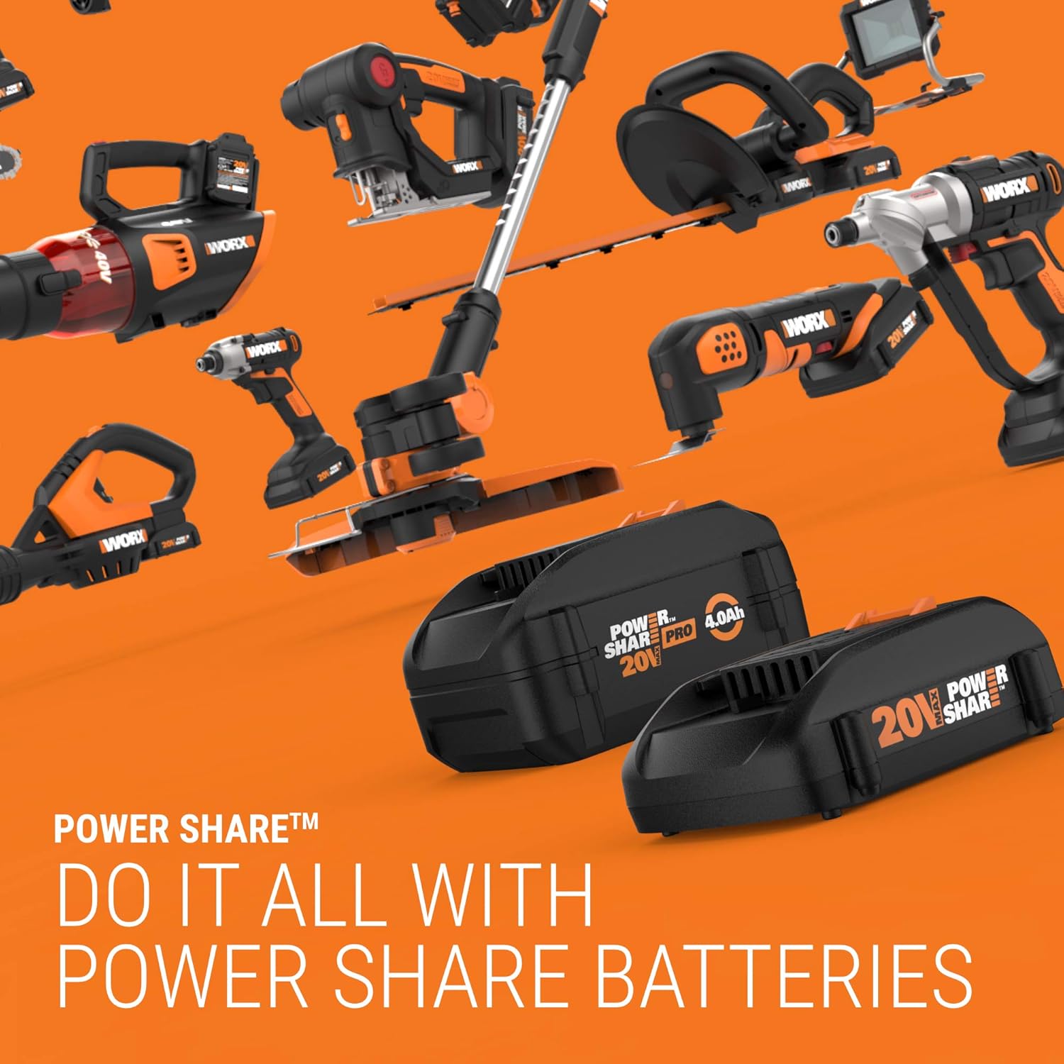 Worx WX960L Nitro 20V Cordless Impact Driver & Drill/Driver Combo Kit