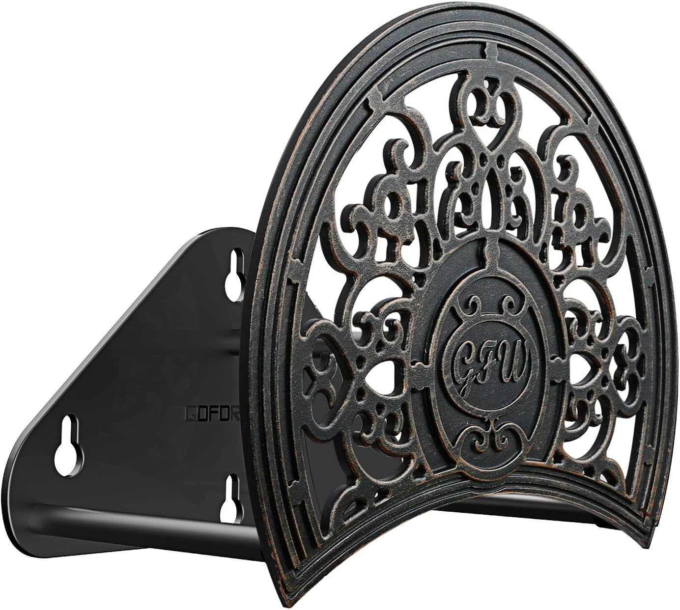 GOFORWILD Garden Hose Holder made of Stainless Cast Aluminum, Decorative Hose Butler Sturdy Water Hose Rack, Durable Wall Hose Hanger, Holds 125-Feet of 5/8-Inch Hose, Hose Reel, 7005 Pack of 2