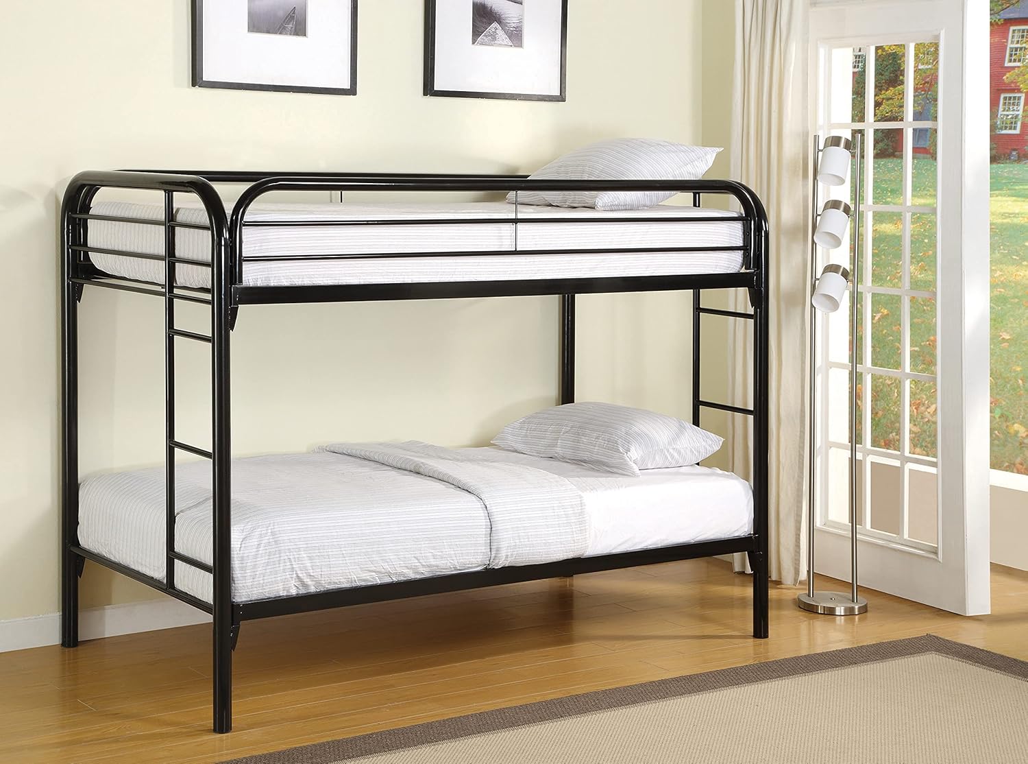 Coaster Home Furnishings Amber Twin Bunk Bed with Built-in Ladders Black