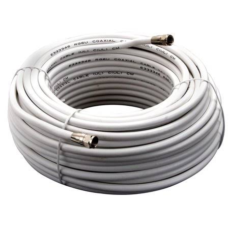 Amertac VG110006W Zenith Cable Coax RG6 F Connectors 100 Foot White