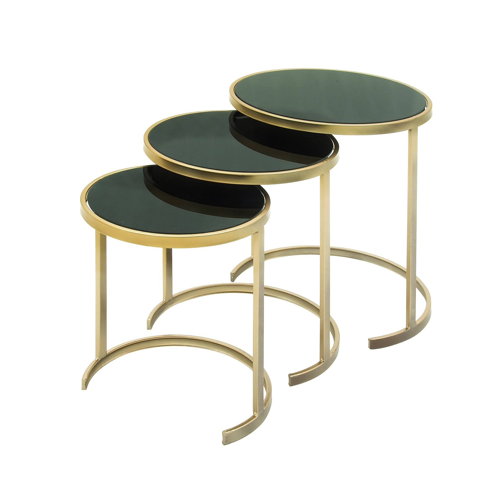 Functional Metal Glass ACT Table Set of 3