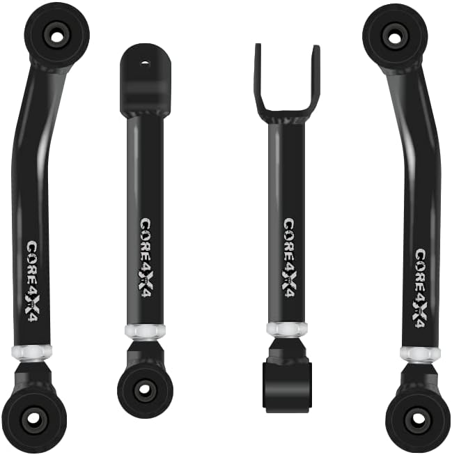 CORE 4X4 Adjustable Control Arms Tier 1 - Front Set - Color: Black (Fits Jeep Cherokee XJ 1986-2001, Jeep Comanche MJ 1985-1992, Jeep Grand Cherokee ZJ 1993-1998, Jeep Wrangler LJ/TJ 1997-2006)