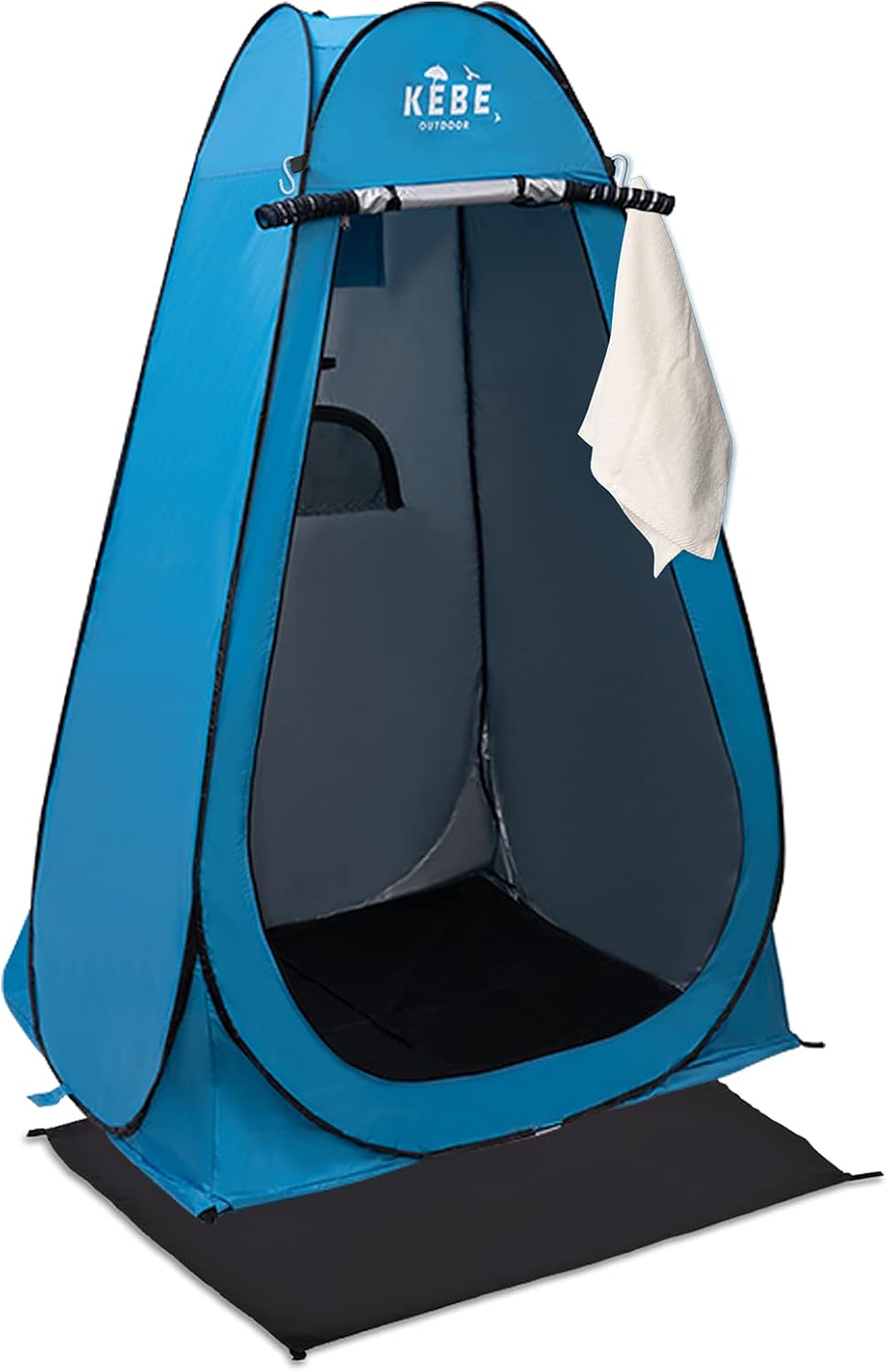 Family Beach Tent with 4 Aluminum Poles, 10x10 FT, with A Gift Floor Mat, UPF50+ Portable Sun Shelter with Reinforced Corners, Outdoor Sunshade for Beach, Camping Trips, Backyard Fun or Fishing