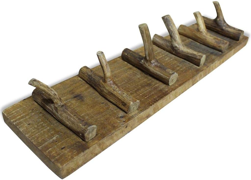 FAMIROSA Coat Rack Solid Reclaimed Wood 23.6x5.9 Pack of 2