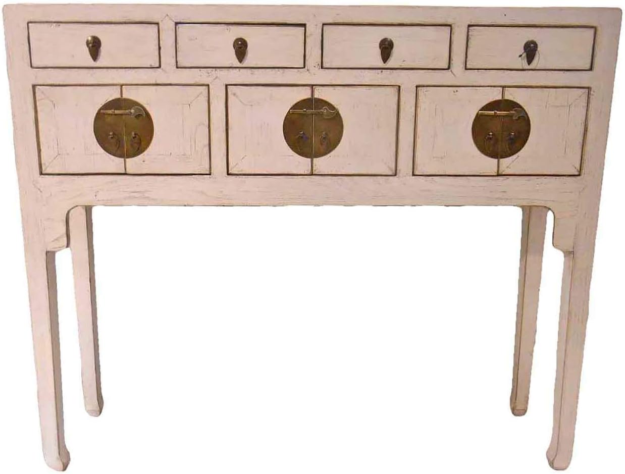 Oriental Furnishings Chinese White Lacquer Lady Chest